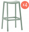 Комплект пластиковых барных табуретов Dome Set 4