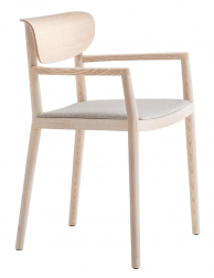 Кресло деревянное с мягким сиденьем-thumbs-Фото1