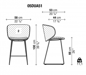 Кресло полубарное с обивкой-thumbs-Фото3
