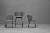 Кресло полубарное с обивкой Kristalia Dua сталь, ткань Фото 10