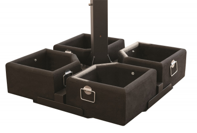 Зонт профессиональный четырехкупольный Scolaro Wood Poker Relax алюминий, полиэстер имитация ироко, слоновая кость Фото 5