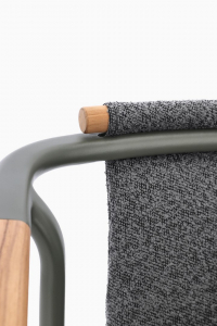 Кресло металлическое с подушками Garden Relax Leonida алюминий, тик, олефин зеленый Фото 13