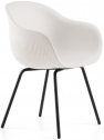 Кресло пластиковое PLUST Fade металл, полиэтилен черный, белый Фото 1
