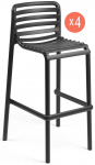 Комплект пластиковых барных стульев Doga Stool Set 4