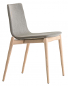 Стул с мягкой обивкой PEDRALI Malmo ясень, ткань серый Фото 1