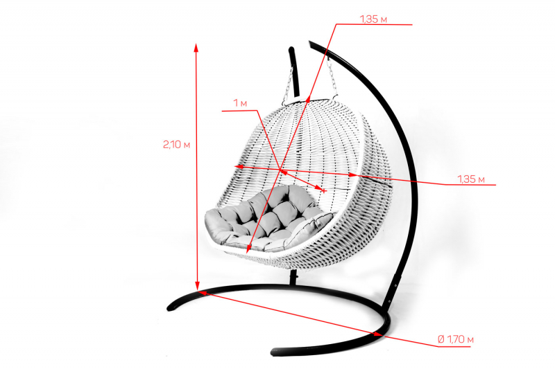 Кресло плетеное подвесное Cocoon Twin