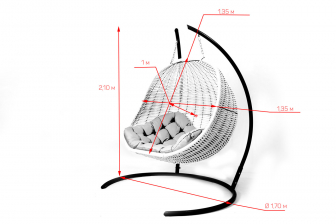 Кресло плетеное подвесное Cocoon Twin