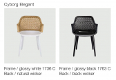 Кресло пластиковое Magis Cyborg Elegant поликарбонат, натуральный ротанг черный Фото 3
