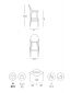 Комплект пластиковых барных стульев Scab Design Piu Set 4 стеклопластик антрацит Фото 2
