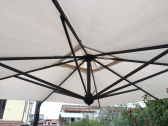 Зонт профессиональный 4х4 м Scolaro Galileo Maxi Dark алюминий, акрил антрацит, слоновая кость Фото 12