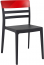Стул пластиковый Siesta Contract Mone стеклопластик, поликарбонат черный, красный Фото 2