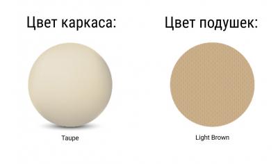 Диван пластиковый двухместный с подушками Siesta Contract Mykonos стеклопластик, полиэстер бежевый, светло-коричневый Фото 3