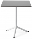 Стол ламинированный обеденный Scab Design Tripe сталь, компакт-ламинат HPL белый, светло-серый Фото 1