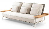 Диван с подушками Cassina Fenc-e-Nature алюминий, сталь, тик, полипропилен, ткань Фото 1