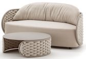 Диван плетеный с подушками Grattoni Mojo алюминий, роуп, акрил Фото 1
