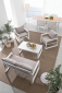 Комплект металлической лаунж мебели Garden Relax Captiva алюминий, роуп, ткань белый Фото 8