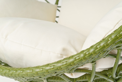 Кресло плетеное подвесное JOYGARDEN Aura Green алюминий, искусственный ротанг зеленый Фото 8
