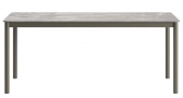 Стол обеденный каменный SNOC Lorvain Silver алюминий, песчаник серебряный, светло-серый Фото 1