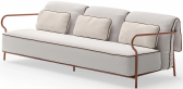 Диван трехместный с подушками Unopiu Salò алюминий, акрил Фото 1