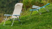 Кресло-шезлонг металлическое складное Fiam Betty алюминий, текстилен Фото 4