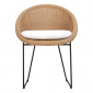 Кресло плетеное JANUS et Cie Gigi II сталь, алюминий, искусственный ротанг черный, кленовый Фото 7