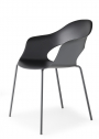 Кресло пластиковое Scab Design Lady B сталь, технополимер антрацит, черный Фото 4
