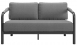 Диван двухместный с подушками SNOC Lorvain Nightfall алюминий, роуп, олефин черный, серый Фото 1
