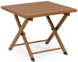 Столик металлический складной для шезлонга Garden Relax Taylor алюминий орех пекан Фото 4