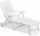 Шезлонг-лежак пластиковый SCAB GIARDINO Splendido Sun-Bed пластик белый Фото 1