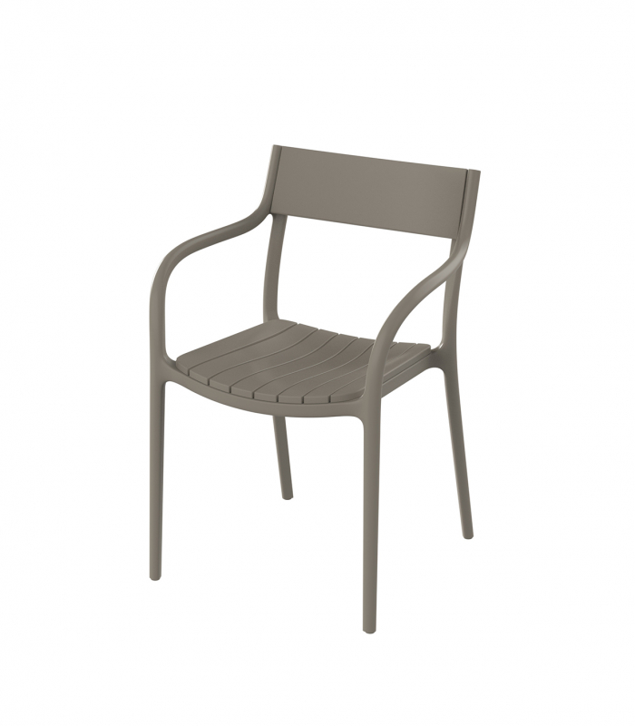 Кресло пластиковое Madison Slats, тортора