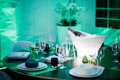 Кулер для бутылок светящийся Imagilights Champagne полиэтилен белый Фото 12
