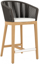 Кресло полубарное плетеное с подушкой-thumbs-Фото1