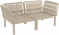 Диван пластиковый двухместный с подушками Siesta Contract Portofino Lounge стеклопластик, полипропилен, полиэстер бежевый, светло-коричневый Фото 11