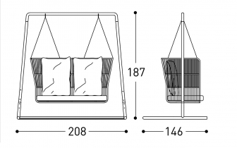 Диван-качели плетеный с подушками-thumbs-Фото3
