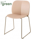 Стул пластиковый на полозьях Scab Design Mentha Go Green сталь, технополимер тортора Фото 1