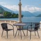 Комплект плетеной мебели Afina T282ANS/Y137C-W53 Brown 2Pcs искусственный ротанг, сталь коричневый Фото 2