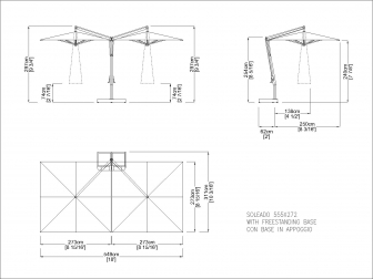 Зонт профессиональный двухкупольный 5.55х2.72 м-thumbs-Фото3