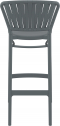 Стул пластиковый барный Siesta Contract Portofino стеклопластик, полипропилен темно-серый Фото 7