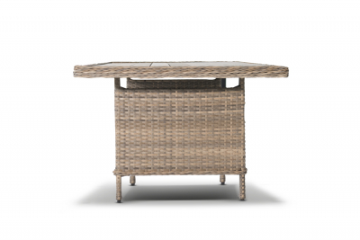 Комплект плетеный обеденный 4SIS Цесена алюминий, ДПК, искусственный ротанг, ткань серо-соломенный Фото 9