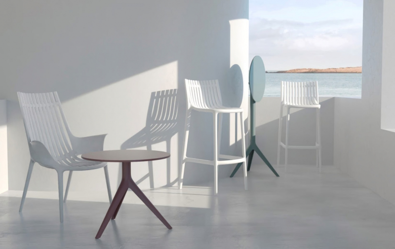 Стул пластиковый барный Ibiza Basic
