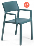 Комплект пластиковых кресел Trill Armchair Set 6