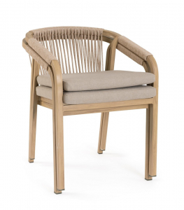 Кресло плетеное с подушками Garden Relax Kalimera алюминий, роуп, олефин песочный Фото 7