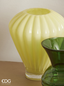 Ваза Алмаз EDG Vase стекло светло-желтый Фото 2