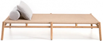 Лежак деревянный плетеный с подушками-thumbs-Фото1