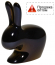 Стул пластиковый Qeeboo Rabbit Metal Finish полиэтилен жемчужный черный Фото 3