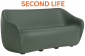 Диван пластиковый двухместный SLIDE Reborn Second Life полиэтилен сосновый зеленый Фото 1