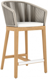 Кресло полубарное плетеное с подушкой-thumbs-Фото1