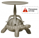 Столик деревянный кофейный Qeeboo Turtle Carry полиэтилен, дерево тортора Фото 1