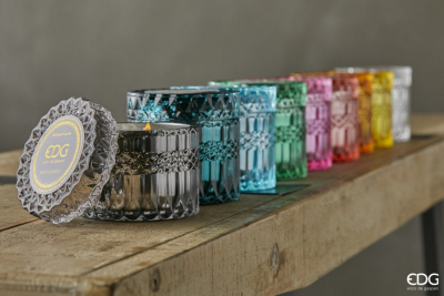 Аромасвеча в хрустальной вазе Ананас и кокос (Pineapple &amp; Coconut) EDG Crystal Candle хрусталь, воск Фото 3