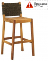 Стул деревянный барный Tagliamento Mindos Strapped ироко, эластичные ремни Фото 1